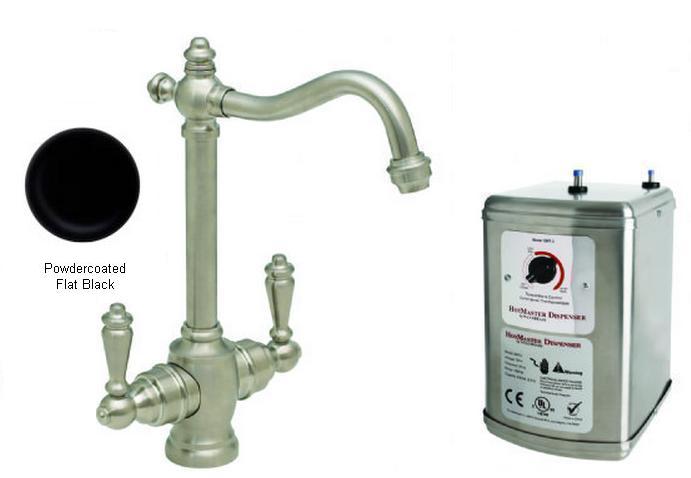 D205h-62 Victorian Hot-cold Water Dispenser Kit - Powder Coat Flat Black