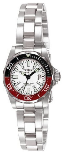 Invicta Prodiver Lady White Dial Quartz 3h Stainless Steel Watch