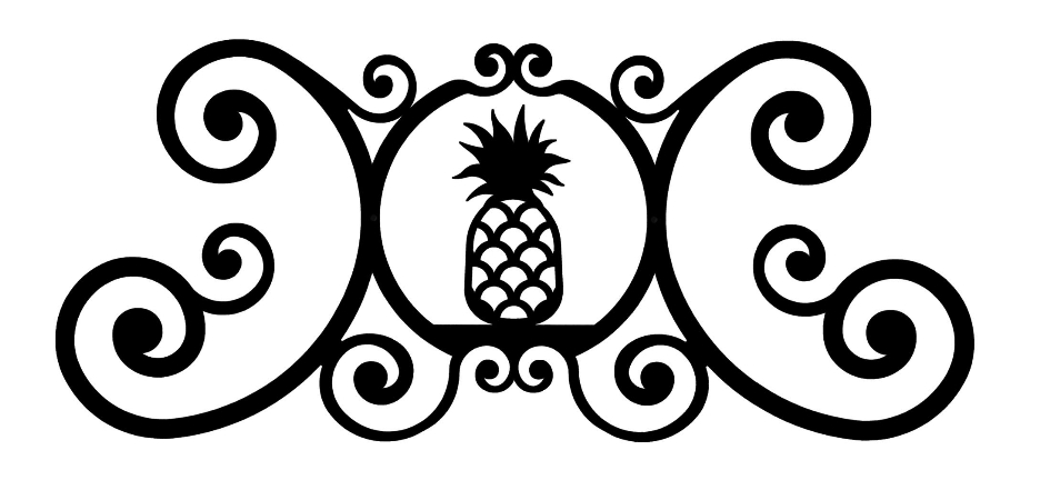 Hp-od-44 Pineapple - Over Door Plaque