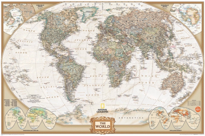 Wallpops Wpe0668 National Geographic World Map Wall Decals
