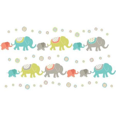 Wallpops Wpk0841 Tag Along Elephants Kit Decals
