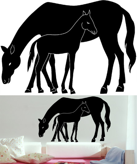 Dm74107 Mare And Foal Wall Decals