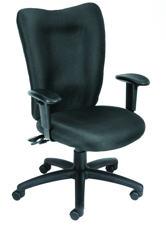 B2007-ss-bk Black Task Chair With 3 Paddle Mechanism With Seat Slider