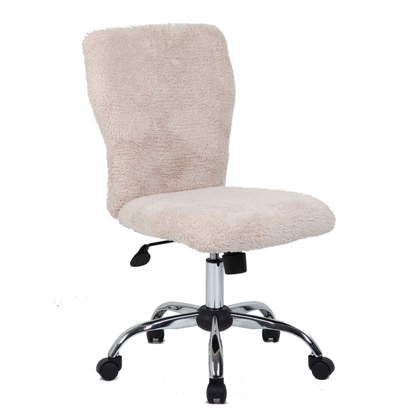 B220-fcrm Tiffany Synthetic Fur Chair-cream