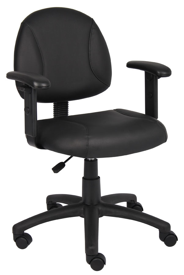 B306 Black Posture Chair With Adjustable Arms