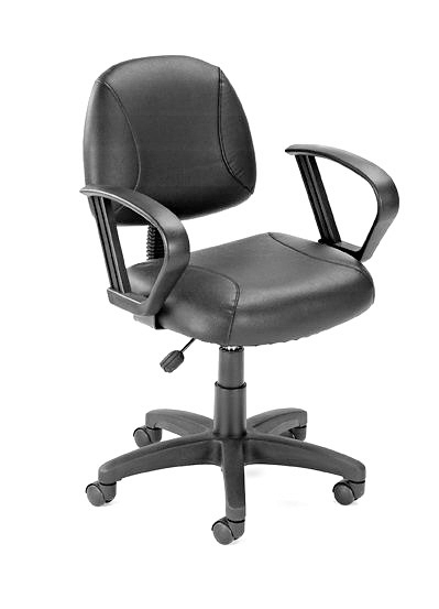 B307 Black Posture Chair With Loop Arms