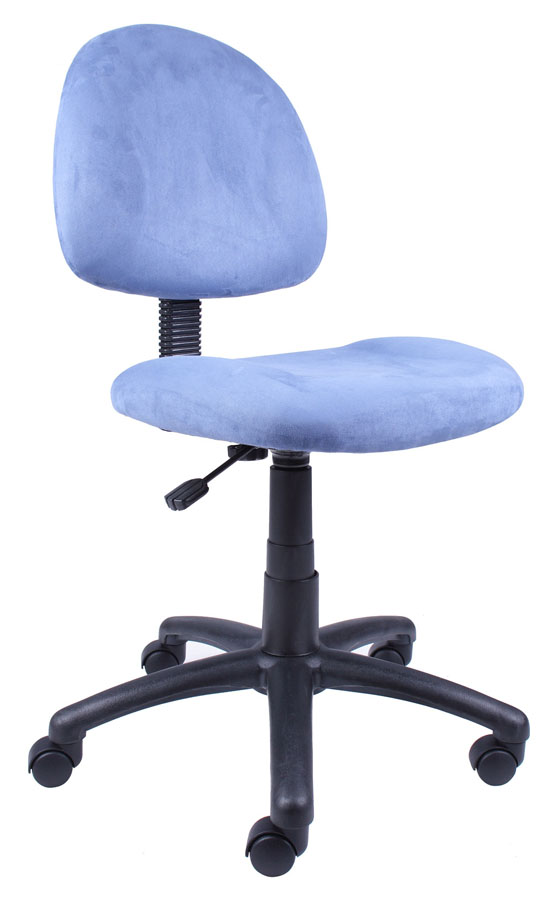 B325-be Blue Microfiber Deluxe Posture Chair