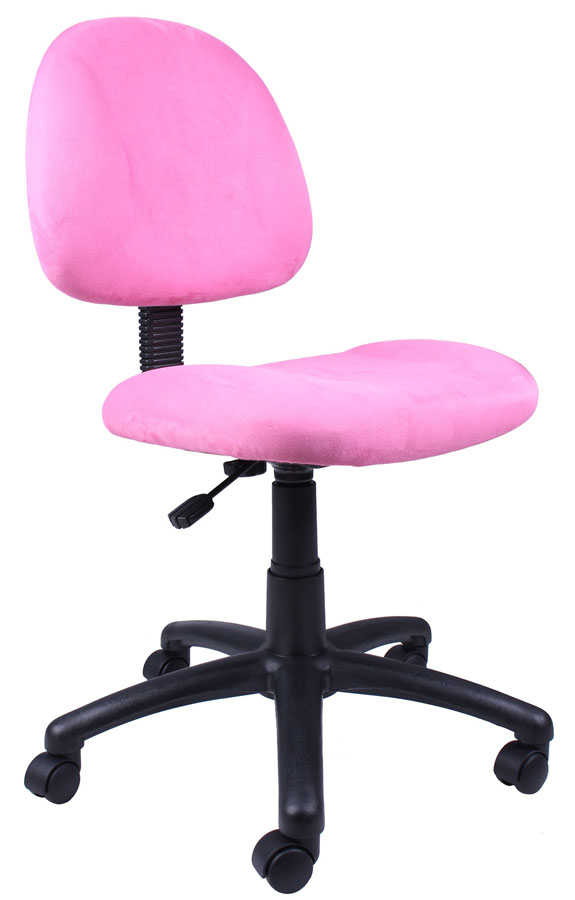 B325-pk Pink Microfiber Deluxe Posture Chair
