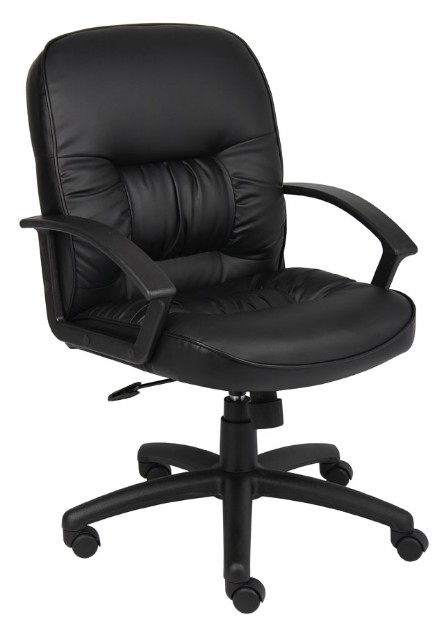 Mid Back Leatherplus Chair With Knee Tilt