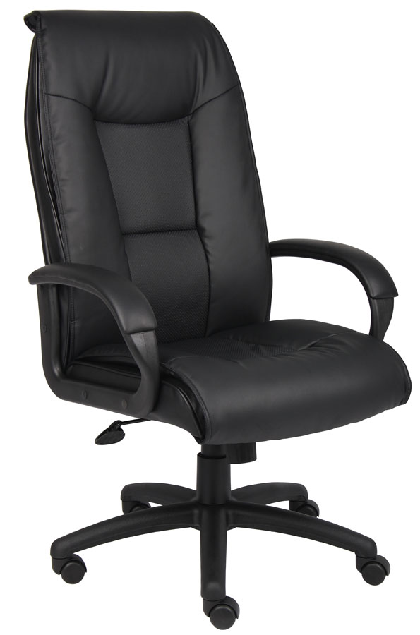 B7601 Executive Leather Plus Chair With Padded Arm