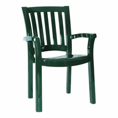 Isp015-gre Sunshine Resin Dining Arm Chair Green - Pack Of 4