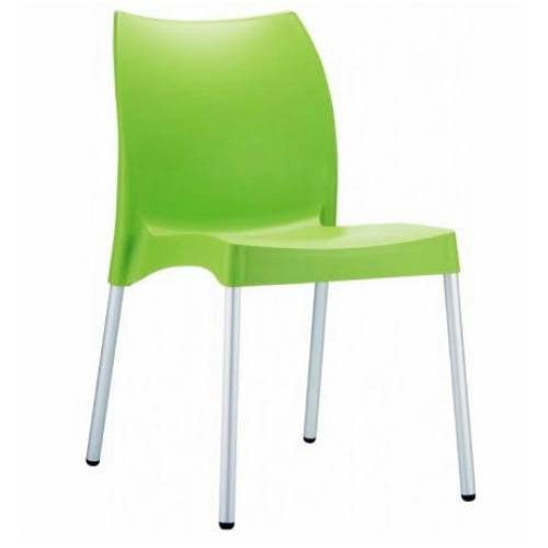 Isp049-app Vita Resin Outdoor Dining Chair Apple Green - Pack Of 2