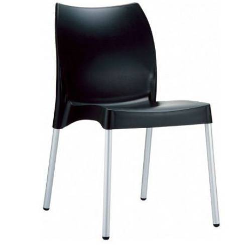 Isp049-bla Vita Resin Outdoor Dining Chair Black - Pack Of 2
