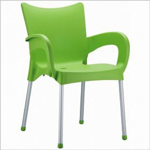 Isp043-app Romeo Resin Dining Arm Chair Apple Green - Pack Of 4