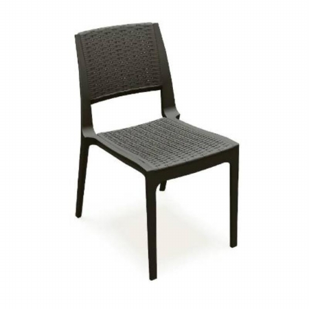 Isp830-br Verona Resin Wickerlook Dining Chair Brown - Pack Of 2