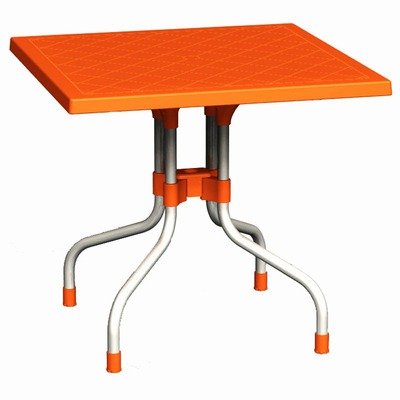 Isp770-ora Forza Square Folding Table 31 Inch Orange