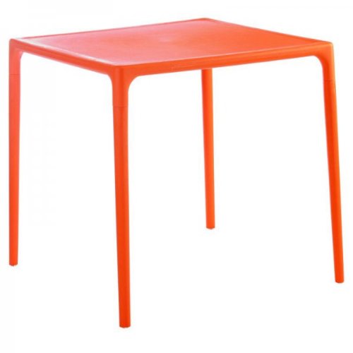 Isp800-ora Mango Square Dining Table Orange 28 Inch