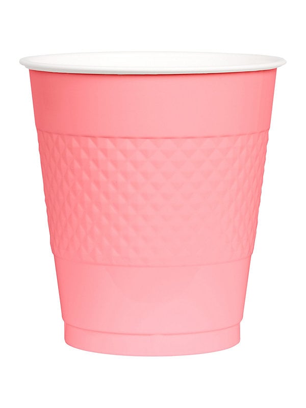 UPC 012795012038 product image for Amscan BB100314 Candy Pink Plastic Cups 12 Oz. | upcitemdb.com