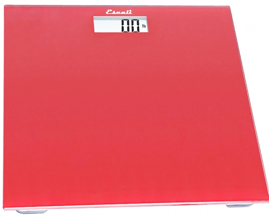 Digital Sales B200rr Glass Platform Bathroom Scale, Rio Red, 440 Lb - 180 Kg