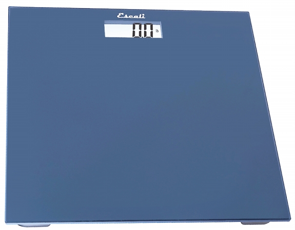 Digital Sales B200pb Glass Platform Bathroom Scale Peacock Blue 440 Lb - 180 Kg