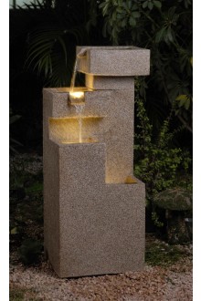 Fcl039 Sand Stone Cascade Tires Outdoor-indoor Lighted Fountain