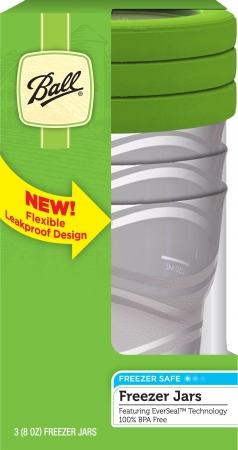 82100 3 Count 8 Oz Plastic Freezer Jars