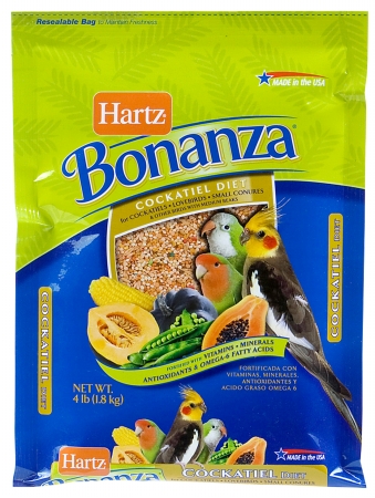 Hartz 97622 4 Lb Nutrition Bonanza Cockatiel & Other Hookbill Gourmet Diet