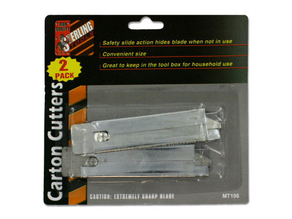 2 Pack Carton Cutters - Case Of 12