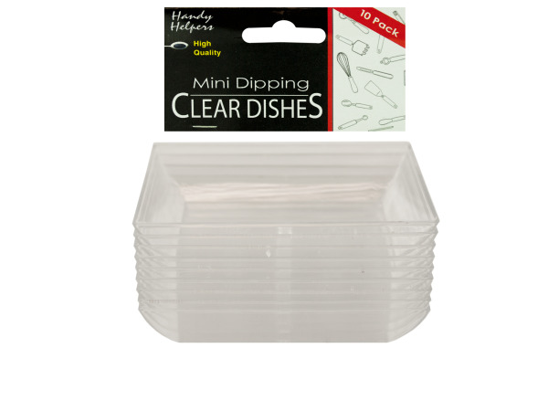 Clear Mini Dipping Dishes Pack Of 10 - Case Of 12