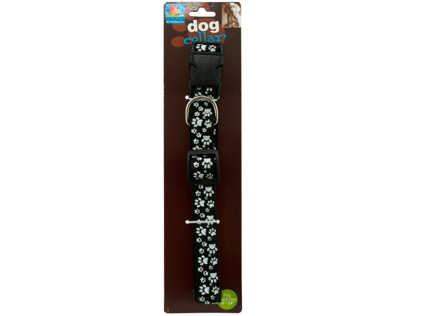 Dog Collar With Paw Print - Case Of 48