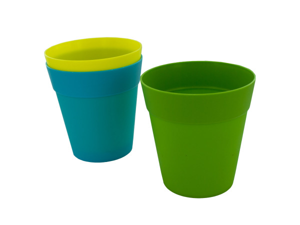 Colorful Plastic Flower Pot 5 Inches Assorted Colors - Case Of 48