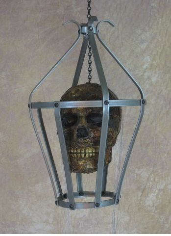 Cage-350 Skull Cage With Corpsed Head Skull