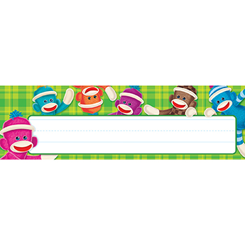 . T-69235 Sock Monkey Desk Name Plates