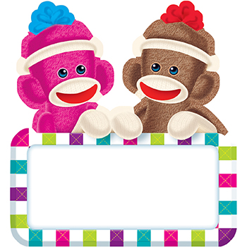 . T-10083 Sock Monkeys Signs Classic Accents