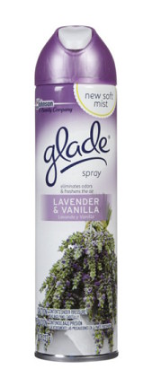 73334 L-v Glade 8oz Air Freshener - Lavender And Vanilla Scent Pack Of 12