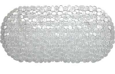 Ginsey Industry 08950 Clr Oval Rocks Bath Mat - 14 X 27 Pack Of 6