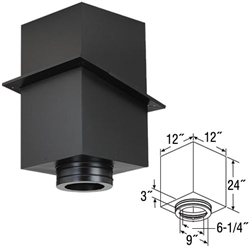 9438b Duratech Class A Square Ceiling Support Box - 24'' High 6'' I.d.