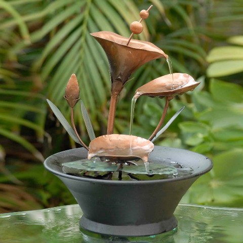 Fct013 Metal Flower Table Top Fountain