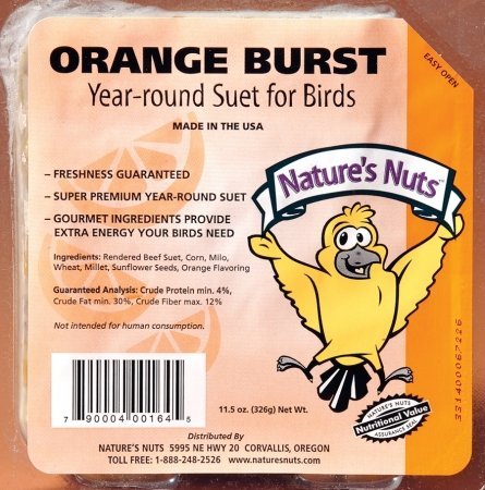 00164 11.5 Oz Orange Burst Suet - Case Of 12