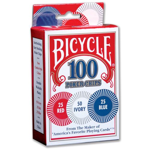 S 1006252 100 Count Bicycle Poker Chips