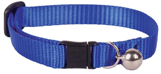 5 In. X 8 In.-12 In. Adjustable Blue Safety Cat Collar With Bell