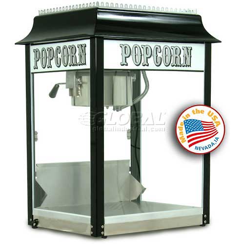 1108820 8 Oz Popcorn Machine - Black/chrome
