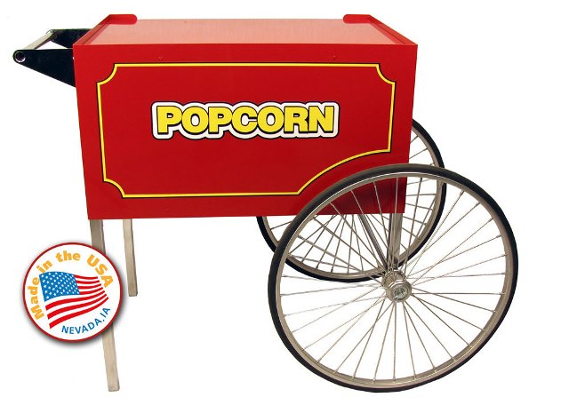 3090030 Large Classic Popcorn Machine Cart In Red