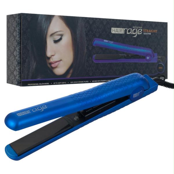 Hair Rage Pro Salon Model Flat Iron - Indigo