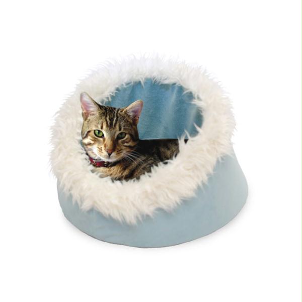 Paw Feline Cat Comfort Cavern Pet Bed - Blue