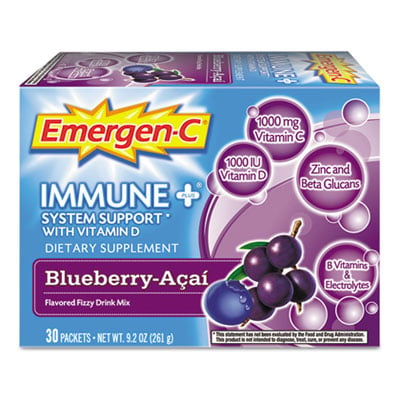 Alacer 100007 Immune Plus Formula, 0.3 Oz, Blueberry Acai, 30-pack