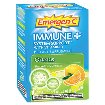 Alacer 100008 Immune Plus Formula, 0.3 Oz, Citrus, 10-pack