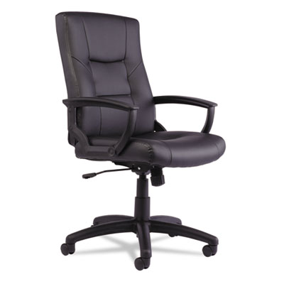 Alera Yr4119 Yr Series Executive High-back Swivel-tilt Leather Chair, Black