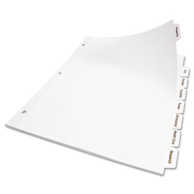 11556 Index Maker Clear Label Punched Divider, 5-tab, Letter, White, 50 Sets