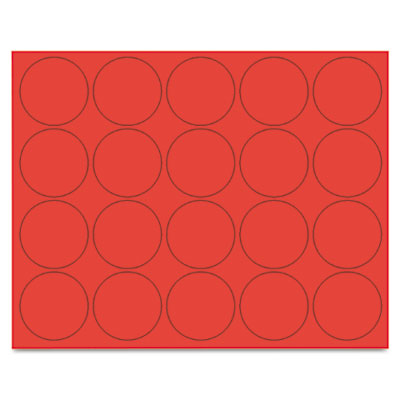Bi-silque Visual Communication Products Fm1604 Interchangeable Magnetic Characters, Circles, Red, .75 In. Dia., 20-pack